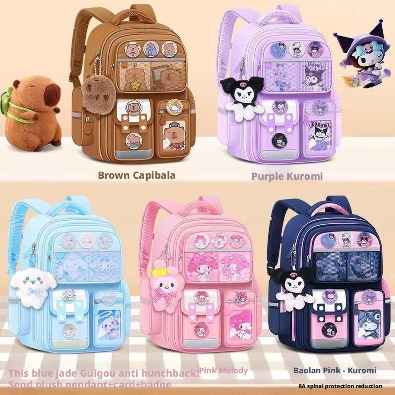 Kids Cartoon Backpack for School (Grades 1-6) - Lightweight & Spinal Protection - Image 4
