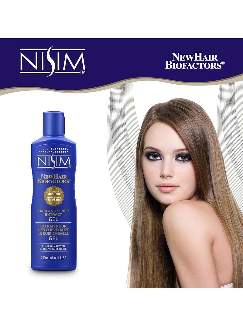 Nisim NISIM NewHair BioFactors Hair and Scalp Gel with AnaGain - Specially Formulated for Normal to Dry Hair to Maximize Natural Growth Cycle (8 Ounce / 240 Milliliter) - Image 2
