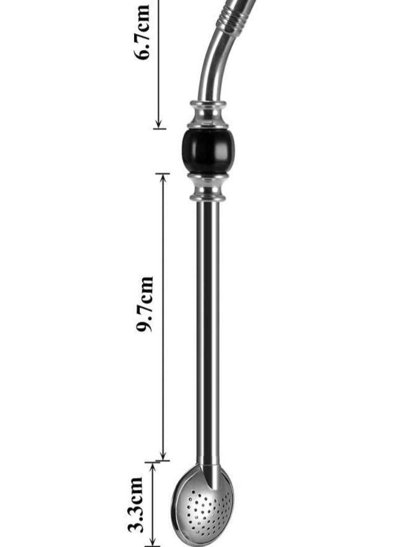 Tealand Stainless Steel Drinking Matè Straw (22.5cm) With Cleaning Brush & Filter For Loose Leaf Tea - Image 3