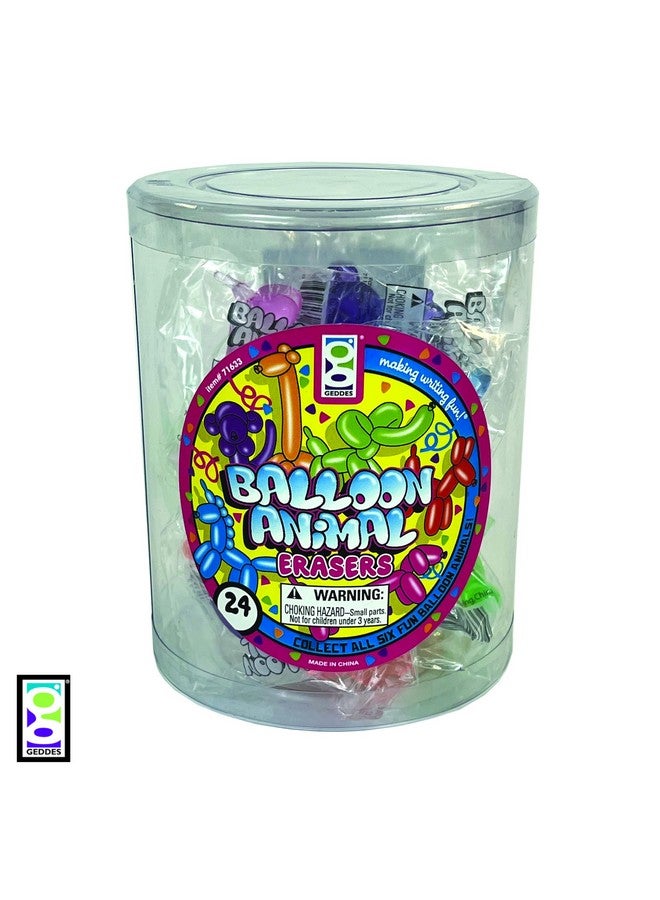Geddes Raymond Geddes Balloon Eraser Animals Tub Of 24 (71633) - Image 4