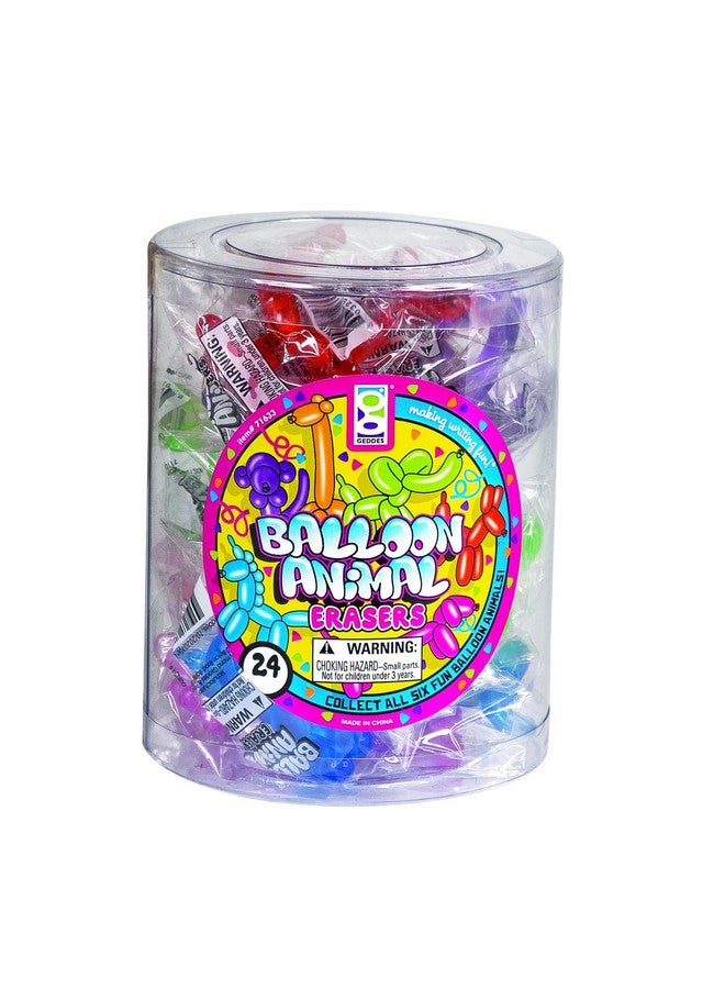 Geddes Raymond Geddes Balloon Eraser Animals Tub Of 24 (71633) - Image 2