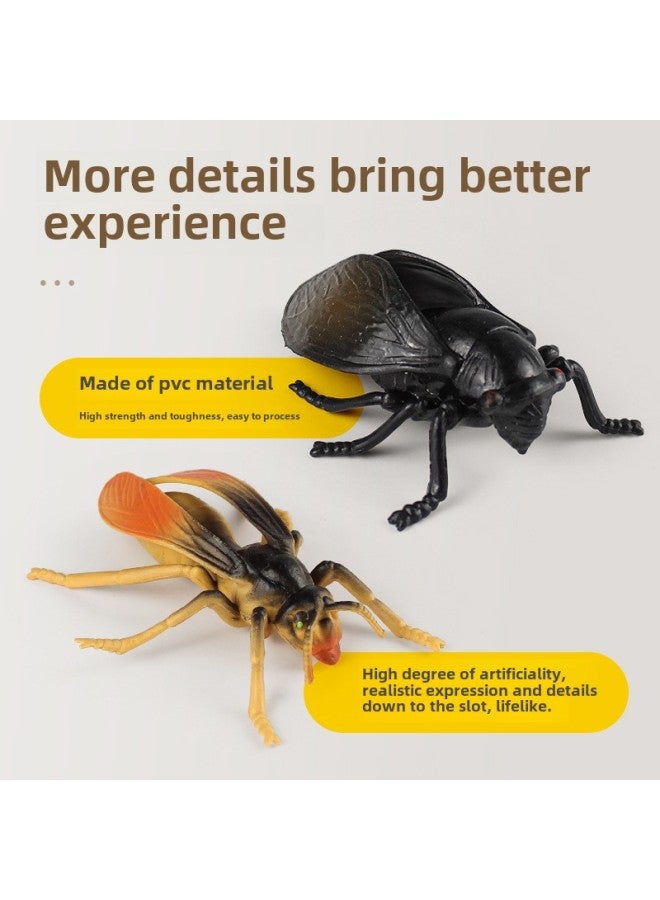 Children's Simulation Insect Toy Animal Model Series Ornaments Full Set Butterfly Spider Bee Scorpion Sealed Specimen-color:Q-70 Caterpillar  - Image 4