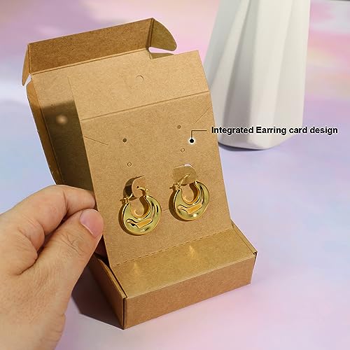 KMEOSCH Jewelry Gift Boxes, Kraft Paper Gifts Wrapping Box 3.15x3.15x2.5 inches Small Multi-purpose Accessories Packaging gift boxes for Professional DIY Handmade Earrings Necklaces (20Pcs) - Image 2