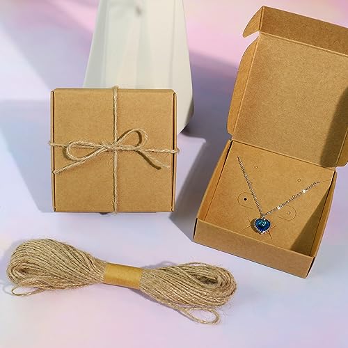 KMEOSCH Jewelry Gift Boxes, Kraft Paper Gifts Wrapping Box 3.15x3.15x2.5 inches Small Multi-purpose Accessories Packaging gift boxes for Professional DIY Handmade Earrings Necklaces (20Pcs) - Image 4