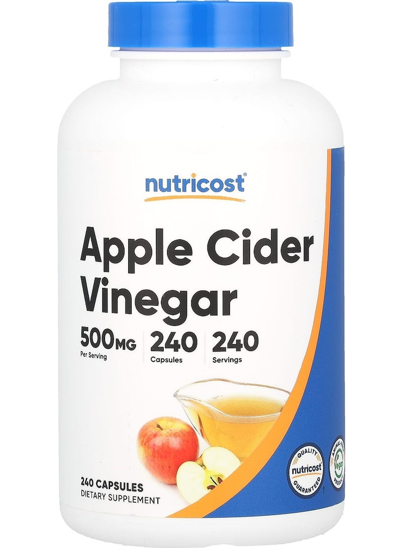 Nutricost Apple Cider Vinegar, 500 mg, 240 Capsules