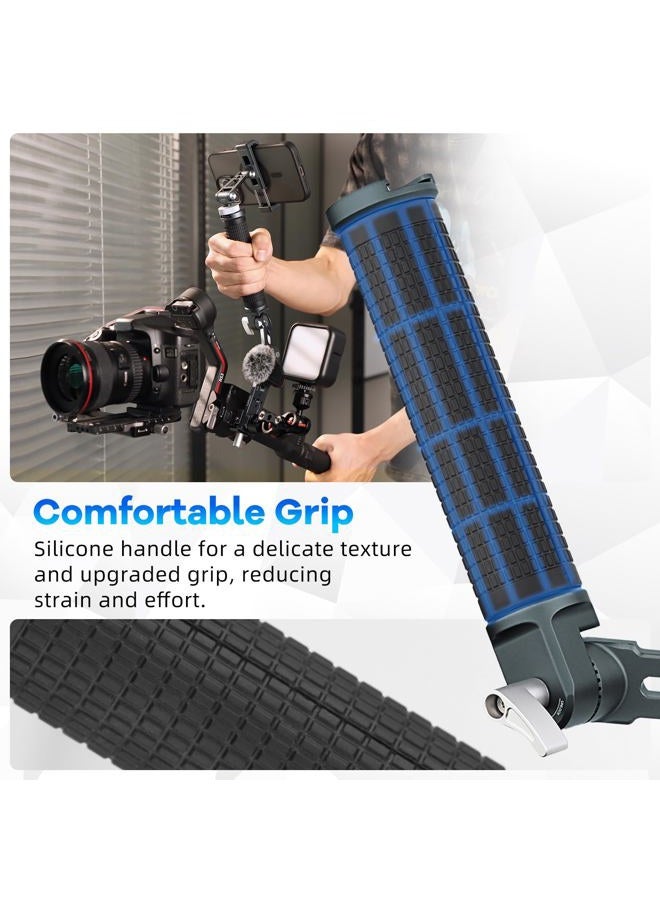 LEFTFOTO Ergonomic 360° Adjustable Silicone Hand Grip + Handle Ext L Bracket Compatible with DJI RS2/RSC2/RS3/RS3 Pro/RS3 Mini/RS4 Pro/RS4 Mini Gimbal Stabilizer with NATO Coupler 8kg - Image 4