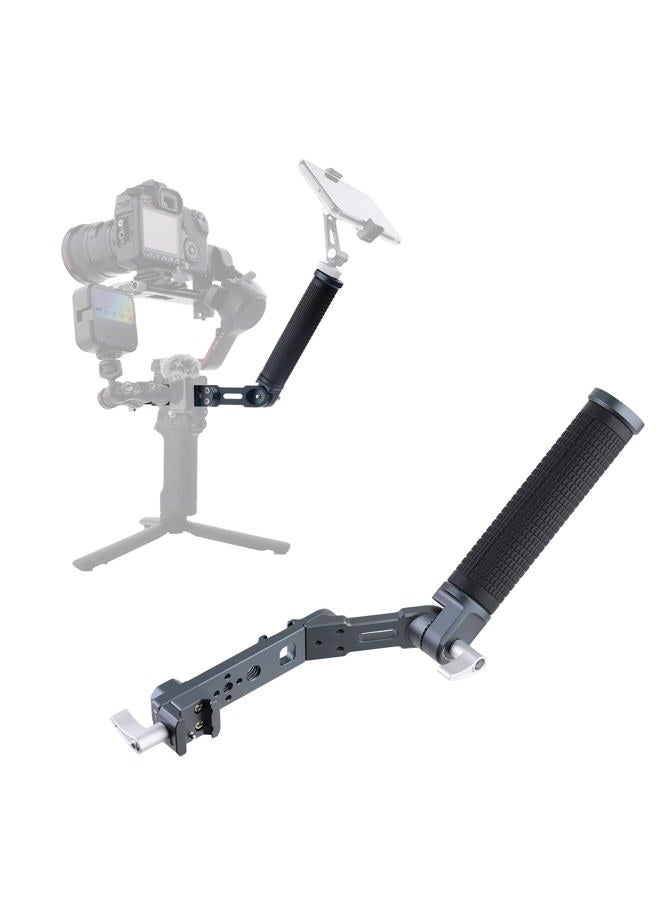 LEFTFOTO Ergonomic 360° Adjustable Silicone Hand Grip + Handle Ext L Bracket Compatible with DJI RS2/RSC2/RS3/RS3 Pro/RS3 Mini/RS4 Pro/RS4 Mini Gimbal Stabilizer with NATO Coupler 8kg - Image 1