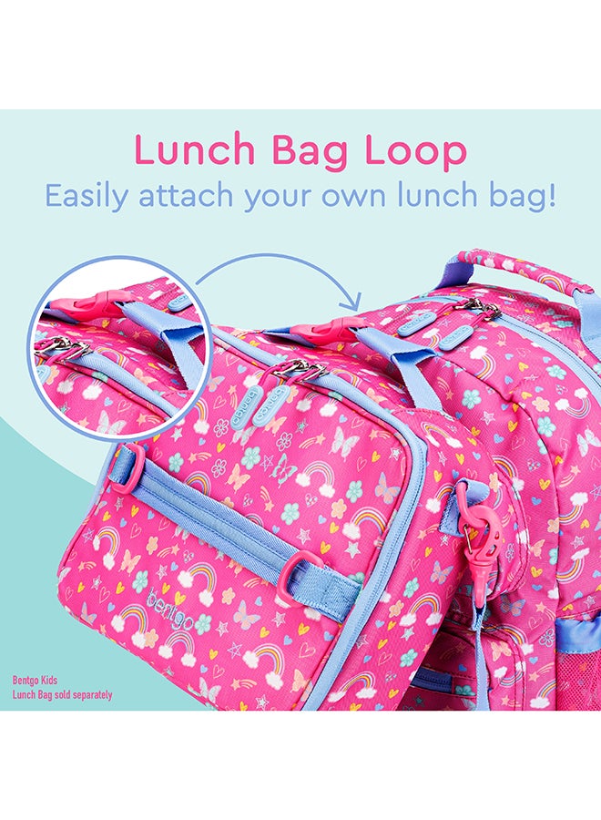Bentgo حقيبة ظهر مدرسية للأطفال - قوس قزح والفراشات - Image 4