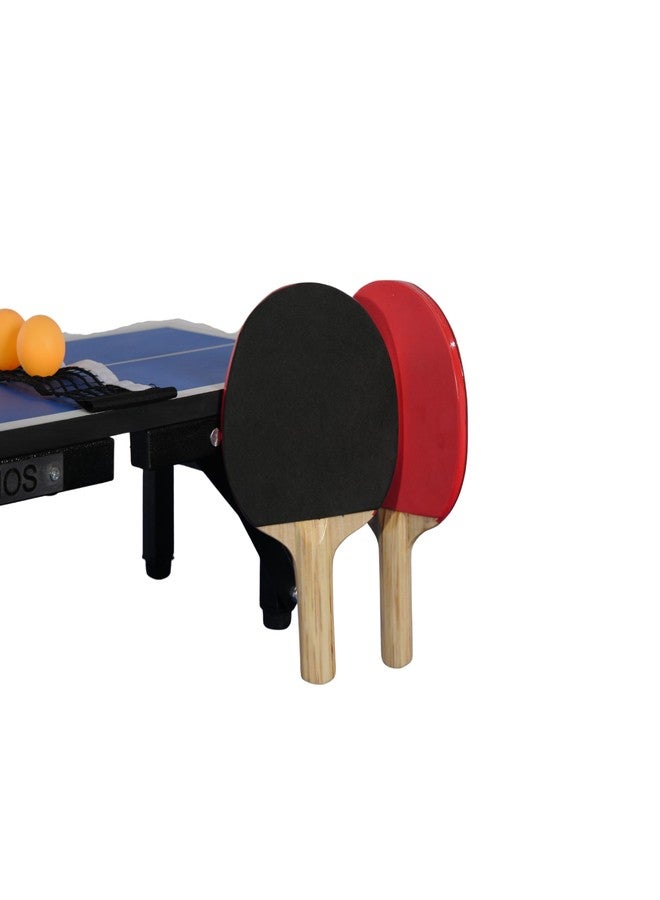 Dios Super Mini Table Tennis Table | Portable Foldable Ping Pong Table with Net | Includes 2 TT Rackets & 2 Balls | Compact Indoor Game Table for Kids, Adults & Family Fun (Super Mini Blue) - Image 3