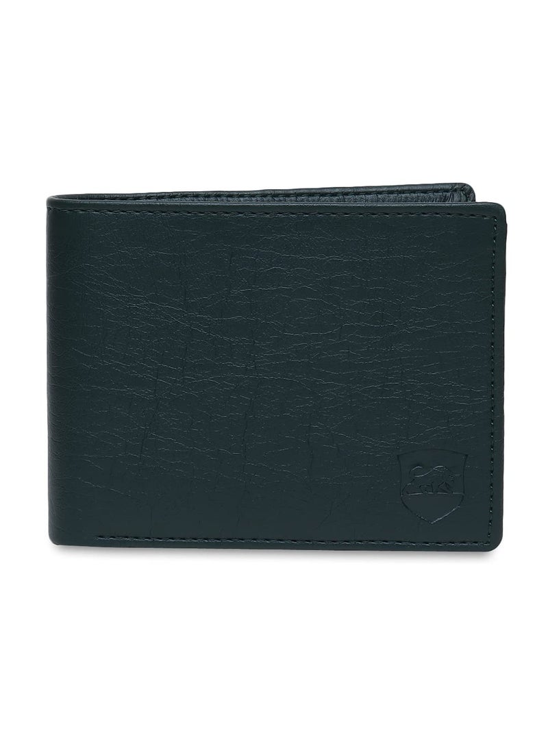 SAMTROH Pu Leather Wallet for Men I 2 Card Slots I 2 Currency & 2 Secret Compartments I 1 Zipper Coin Pocket & 6 ID Card Slots (Green) - Image 1