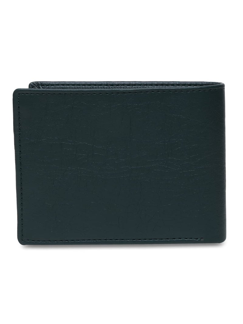 SAMTROH Pu Leather Wallet for Men I 2 Card Slots I 2 Currency & 2 Secret Compartments I 1 Zipper Coin Pocket & 6 ID Card Slots (Green) - Image 5