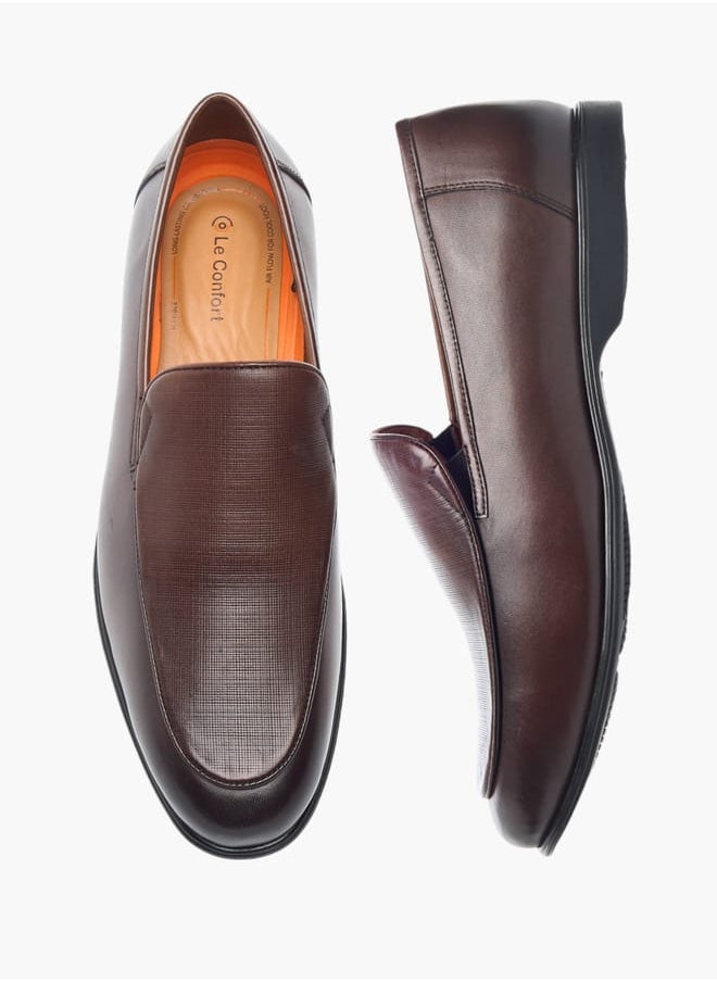 Le Confort Mens Textured Slip-On Loafers  - Image 2