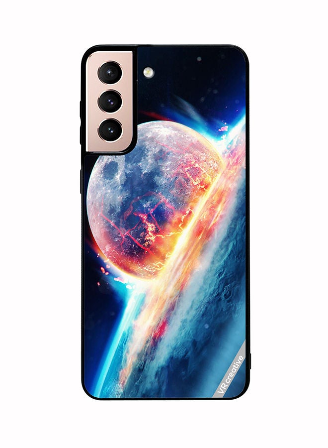 VR CREATIVE Protective Case Cover For Samsung Galaxy S21 Plus 5G Fallen Moon Design Multicolour - Image 1