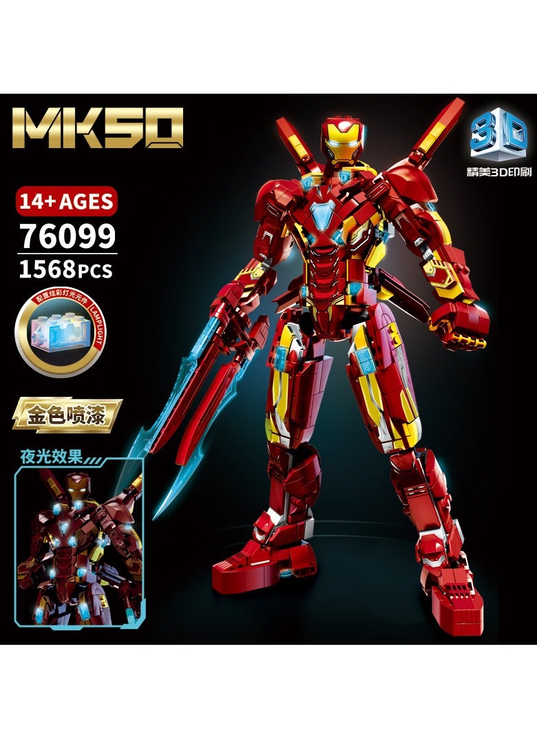 general Disney Iron Man Patriot Figure War Robot Armor Set Building Block Boy Transformation Set Toy MK50 Birthday Gift JIANGLANG - Image 2