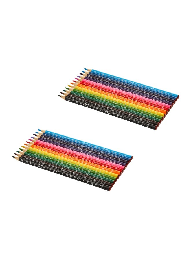 ديزني فروزن أقلام تلوين ديزني فروزن، ١٢ قلمًا - مقبض مثلث مريح، مقاوم للكسر، سهل البري، ألوان زاهية وغنية، غير سامة - تصميم ديزني فروزن الرسمي - مجموعة من عبوتين (٢٤ قلمًا إجمالاً) - Image 2