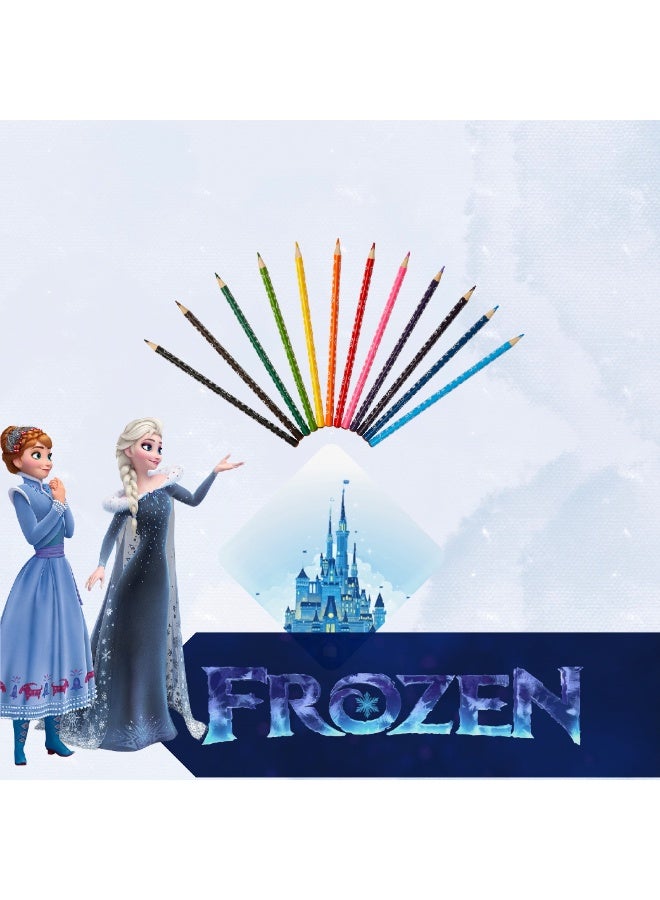 ديزني فروزن أقلام تلوين ديزني فروزن، ١٢ قلمًا - مقبض مثلث مريح، مقاوم للكسر، سهل البري، ألوان زاهية وغنية، غير سامة - تصميم ديزني فروزن الرسمي - مجموعة من عبوتين (٢٤ قلمًا إجمالاً) - Image 4