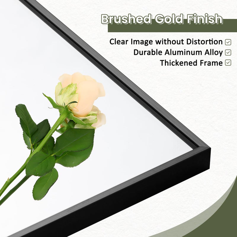 NicBex Full Length Mirror with Stand, 56"x19" Aluminum Alloy Frame Floor Mirror, Black, Shatter-Proof Glass - Free Standing, Leaning Against Wall or Wall-Mounted, for Bedroom Living Room Dressing Room - Image 4