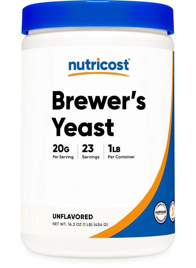 Nutricost مسحوق خميرة البيرة 1LB (16oz) - غير معدلة وراثيًا، صديقة للنباتيين - Image 1