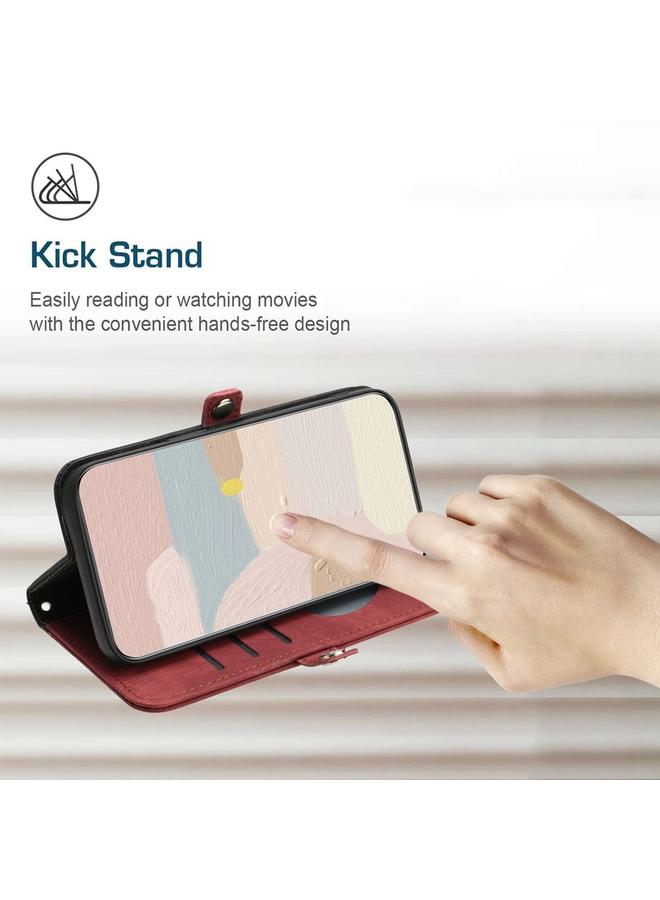 S-TOP Case For Samsung Galaxy M14 5G / F14 5G Side Buckle Double Fold Hand Strap Leather Phone Case - Image 5