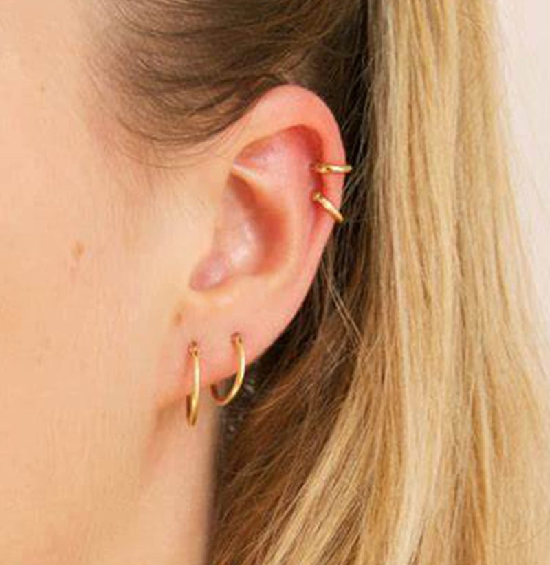 Longita Flat Back Earrings Hypoallergenic Gold Cartilage Earring for Women Flat Back Stud Earrings 20G Flat Back Stud Earrings Screw Back Earring for Women Helix Earring with Flat Backs Tragus Jewelry - Image 3