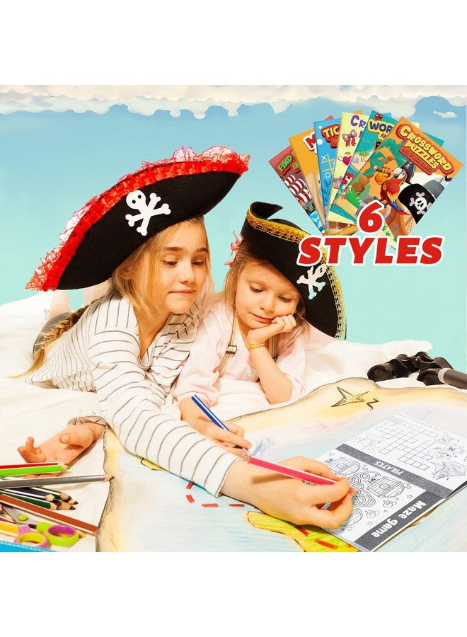 Hungdao 48 Pcs Pirate Mini Activity Books Bulk For Boys Pirate Party Favors Games Challenging Activities Include Mazes, Word Search, Find Difference And More For Girls Pirate Party Gift Bag Stuffers - Image 5