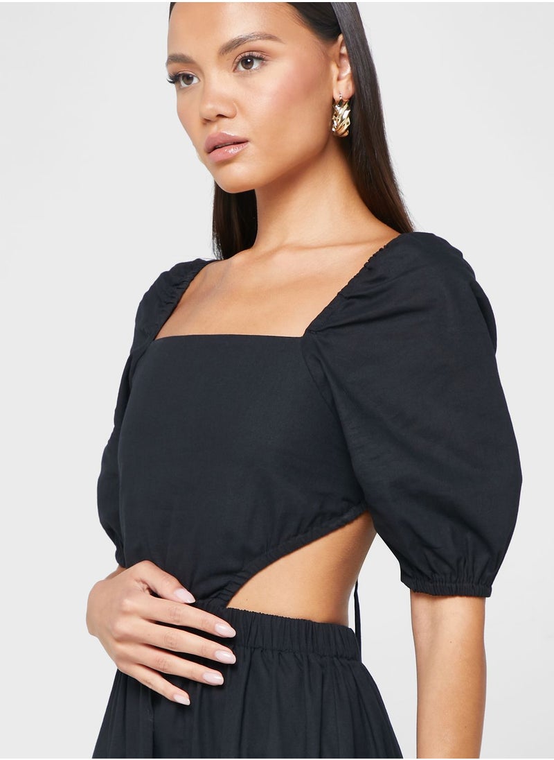 ELLA - Waist Cutout Detail Dress - Image 1