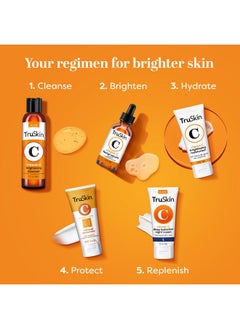 TruSkin TruSkin Vitamin C Cleanser for Face - Brightening Face Wash with Vitamins C & E, Rosehip Oil, Aloe Vera and MSM - Deep Clean and Refresh for Radiant, Healthy-Looking Skin, 4 fl oz  - Image 5