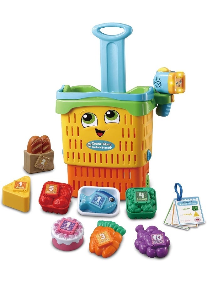 LeapFrog Count-Along Basket & Scanner, Roleplay Toy For Children, Interactive Learning Toy For Pretend Play, Shapes And Colours, Imaginative Play For Kids Aged 2 Years +Multicolor,24 X 31.5 X 17 Cm  - Image 1