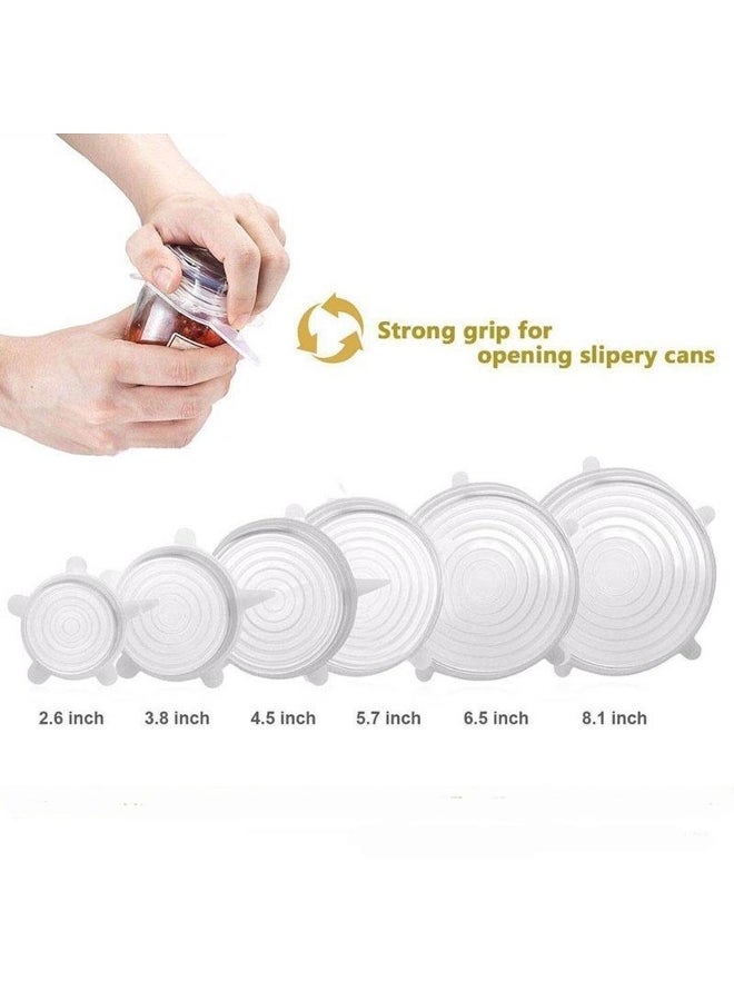 Eco-Friendly Silicone Food Covers - 6pcs 