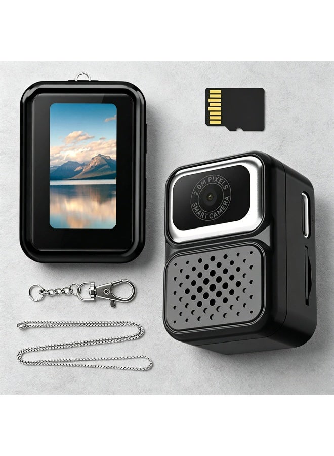 Ultra HD Mini Keychain Sports Camera – Thumb-Sized Cam with First Perspective POV Hands-Free Shooting for Cycling, Diving, Vlogging - Image 1