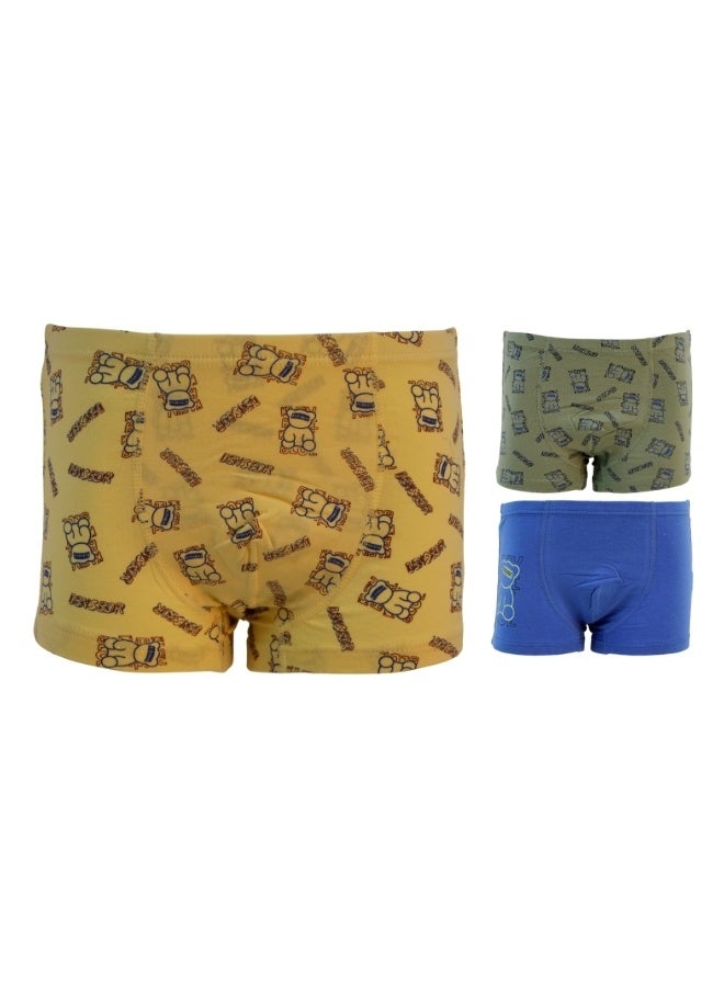 JOANNA JOANNA 970138 Boy's Multiple Design Boxer Shorts 3-Pack Underwear, Multicolor  - Image 1