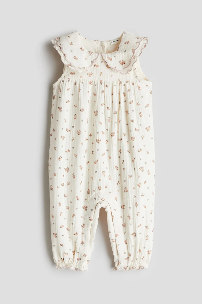 H&M Cotton muslin romper suit