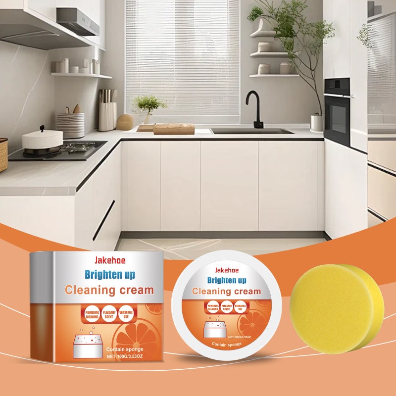 Jakehoe Brightening Cleaning Cream Multi-Functional Cleaning Cream Kitchen Range Hood Living Room Bathroom Decontamination And Stain Removal - Image 2