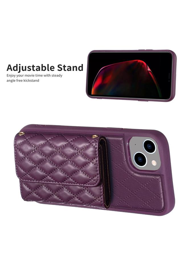 اس-توب جراب هاتف iPhone 14 من الجلد بتصميم معيني أفقي - Image 5