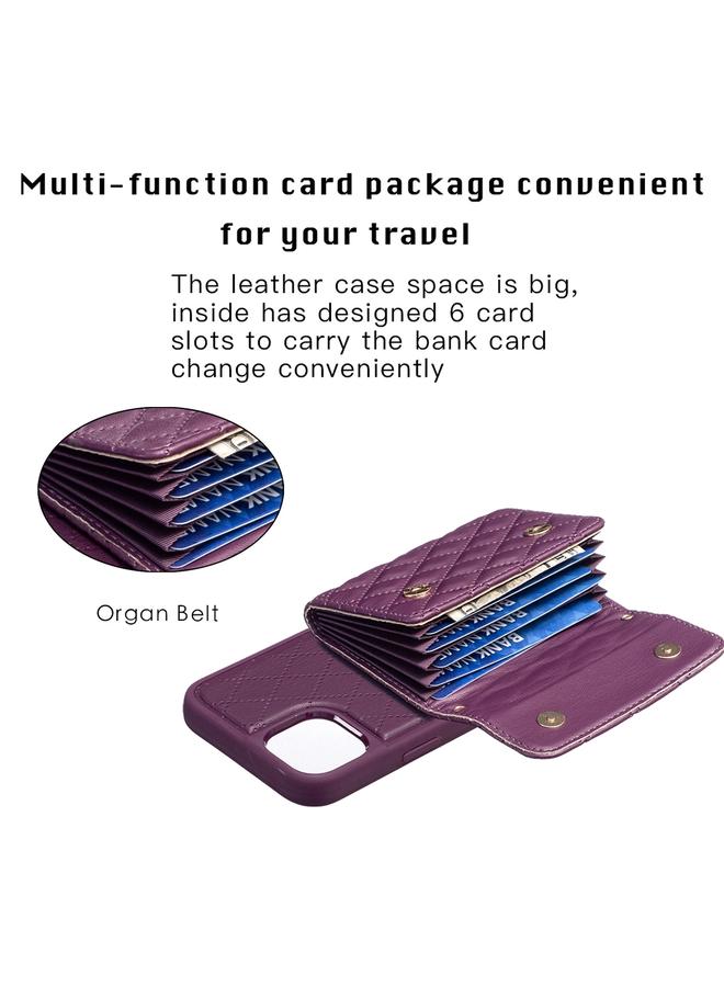 اس-توب جراب هاتف iPhone 14 من الجلد بتصميم معيني أفقي - Image 4