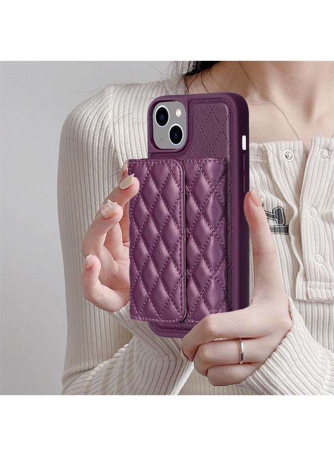 اس-توب جراب هاتف iPhone 14 من الجلد بتصميم معيني أفقي - Image 2