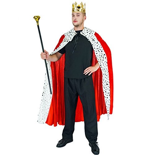 KalcyKizz Men's Kings Costume,One Size, (Color - Red,gold,white) - Image 2