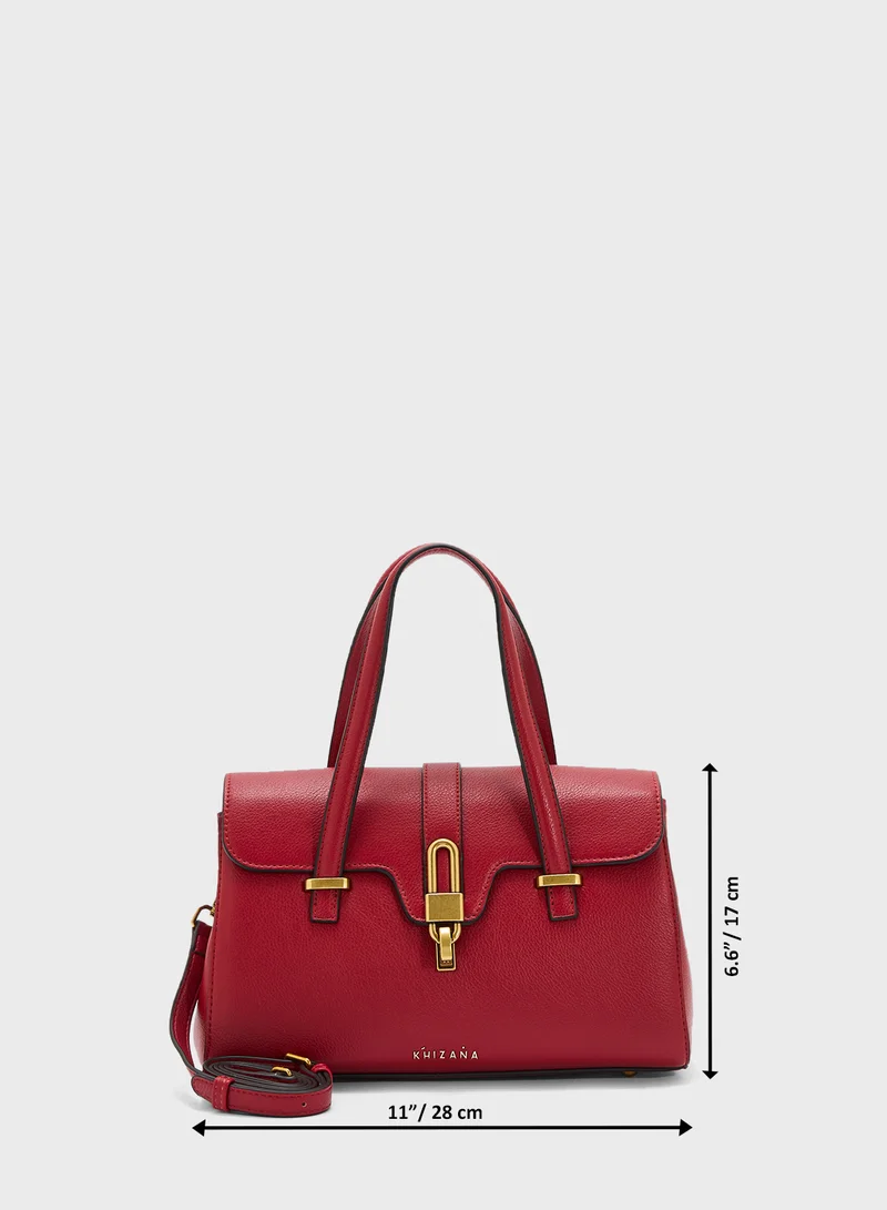 Khizana Metal Trim Detail Satchel Bag