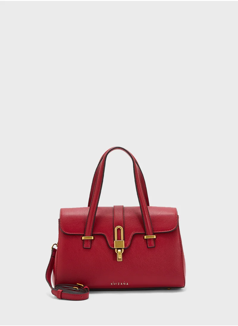 خزانة Metal Trim Detail Satchel Bag