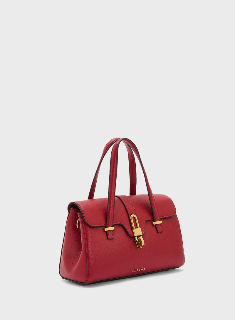 Khizana Metal Trim Detail Satchel Bag  - Image 3
