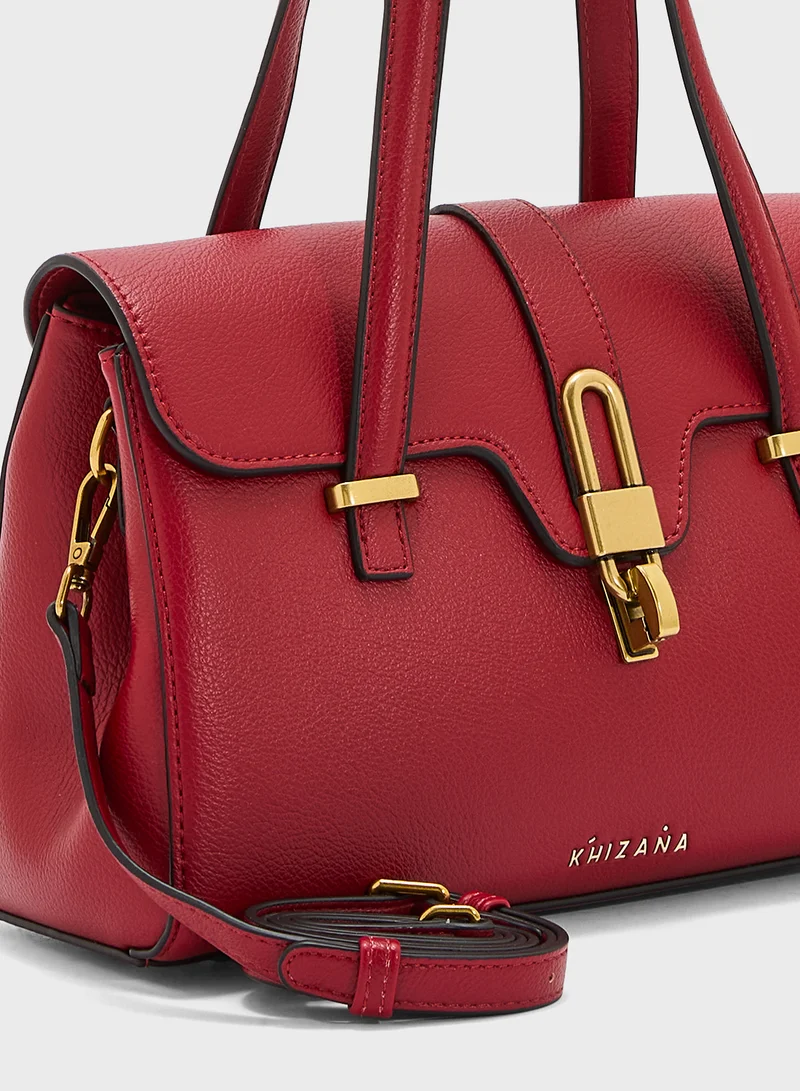 Khizana Metal Trim Detail Satchel Bag