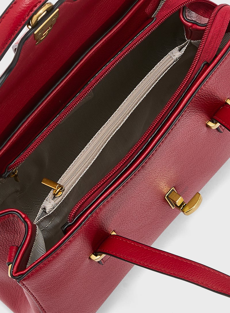 Khizana Metal Trim Detail Satchel Bag  - Image 5