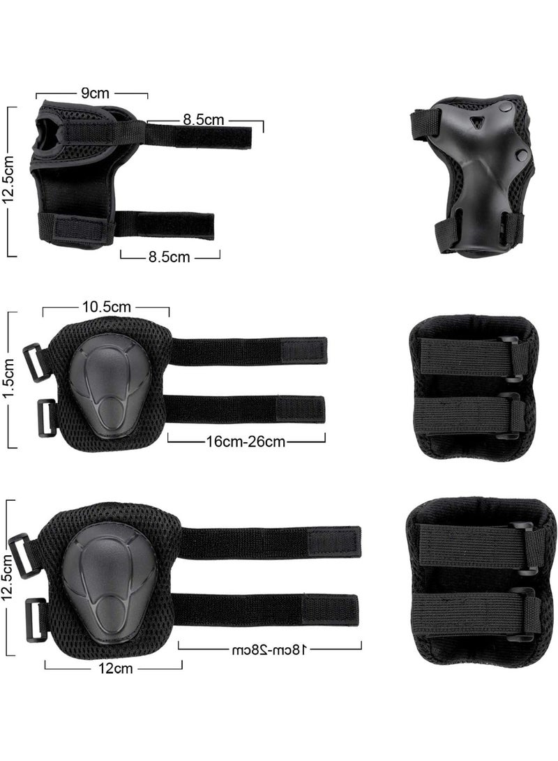 Toriseek Kids Bike Helmet Set Skateboard Knee Pads, Helmet Pad Set Protective Gear Set Adjustable for Girls Kids 3-10 Helmet Elbow Pads Wrist Guards for Sport Cycling Roller Skating Scooter - Image 2