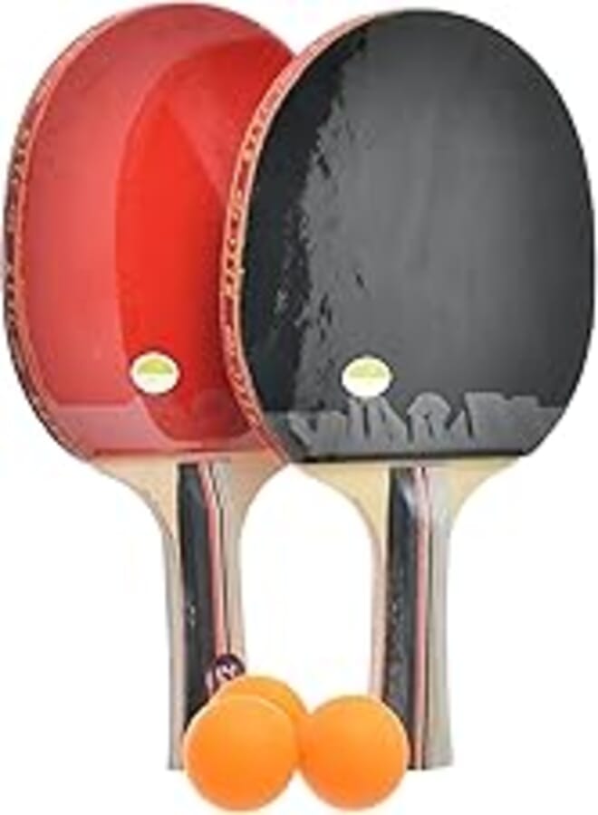 Generic Generic Double racket with table tennis case Training Ball Beach Tennis for Kids Outdoor Sports Gifts - Multi Color
