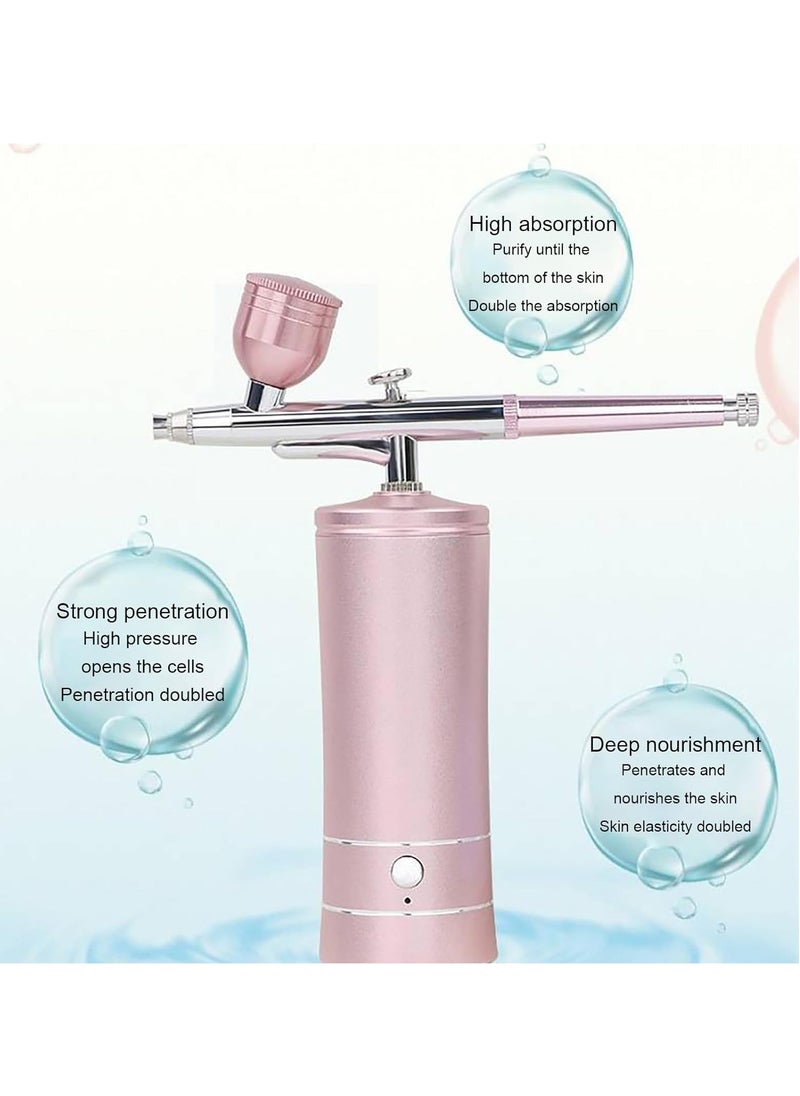 Generic Nail Art Airbrush Pen Set, Wireless Airbrush Set with Air Compressor, Portable Handheld Cordless Mini Rechargeable Air Brush for Makeup, Cake Decoration, Nail Art, Tattoos, and Face Painting (Pink)  - Image 5