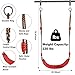 GOLDGE 3pcs Kids Outdoor Swing Set with Adjustable Ropes Disc Ring Hangers Trapeze Bar UBoard Seat and Monkey Bars with EVA Soft Disc for Backyard Play - Image 2