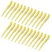 Bantoye 24 Packs Duck Bill Clips Bantoye 335 Inches Rustproof Metal Alligator Curl Clips with Holes for Hair Styling Hair Coloring Bright Yellow - Image 2