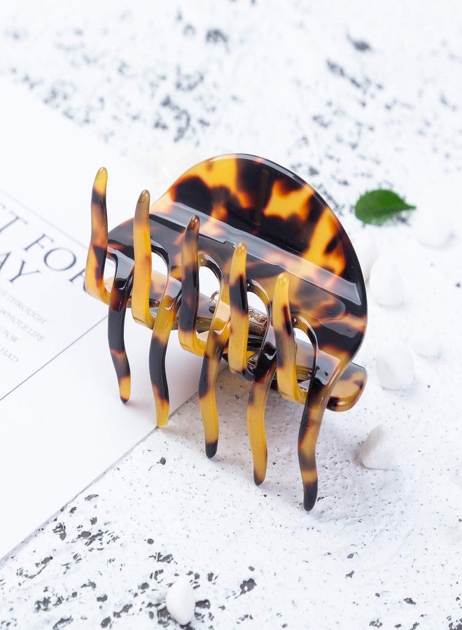 Prettyou 3 Inches Handmade Celluloid French Design Barrettes Hair Claw Tortoise Shell Luxury Fashion Accessories Hair Clip for Women (B) - Image 3