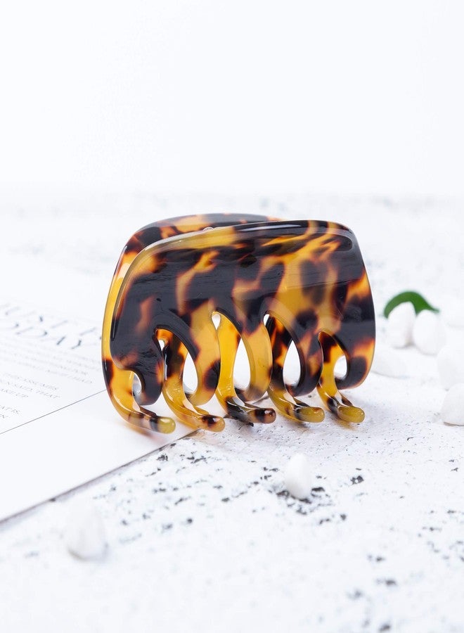 Prettyou 3 Inches Handmade Celluloid French Design Barrettes Hair Claw Tortoise Shell Luxury Fashion Accessories Hair Clip for Women (B) - Image 2