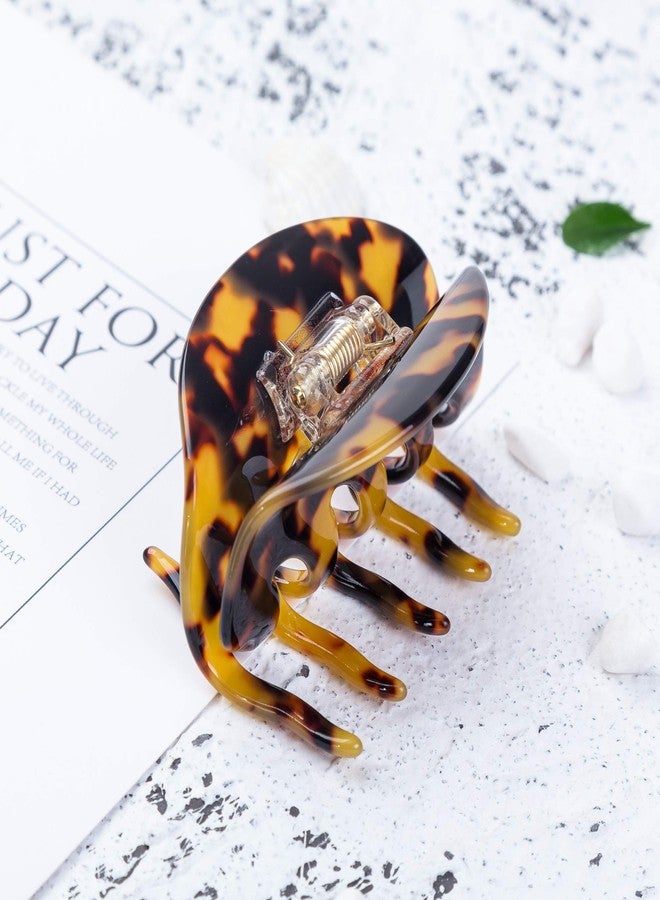 Prettyou 3 Inches Handmade Celluloid French Design Barrettes Hair Claw Tortoise Shell Luxury Fashion Accessories Hair Clip for Women (B) - Image 4